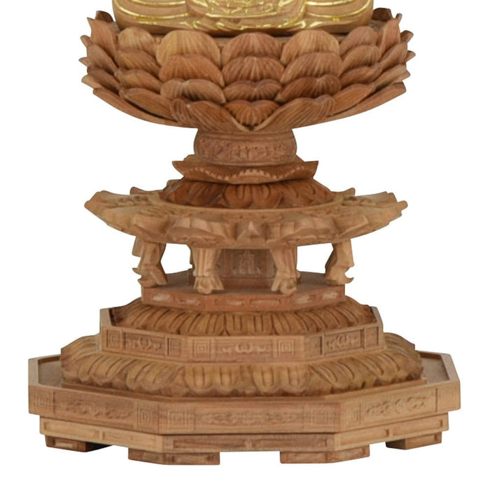 仏像 本尊 座釈迦 白檀 八角飛天 金粉紋様 2.0寸 特徴 5
