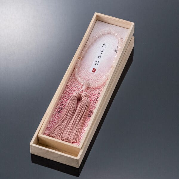 数珠 数珠 たまのお ローズ 水晶切子 銀花座 桜 特徴 5