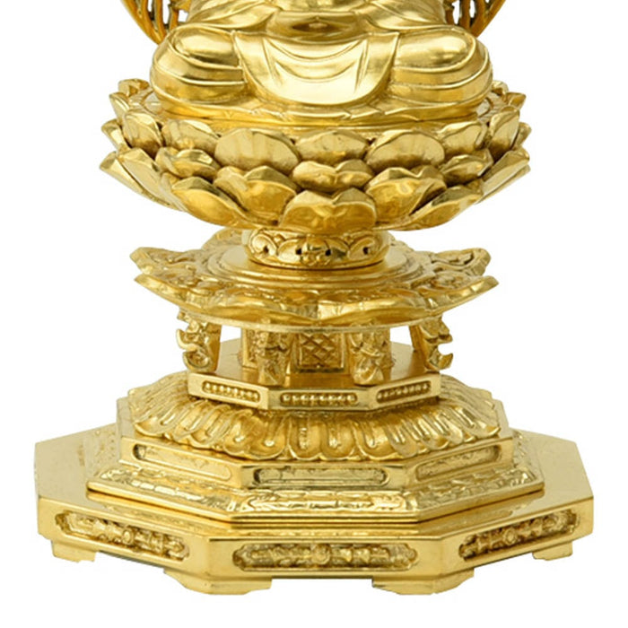 仏像 本尊 座釈迦 木製 肌粉 八角 2.5寸 特徴 5