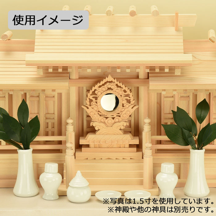 神棚 神具 御神鏡 新式 雲 2.0寸 特徴 3