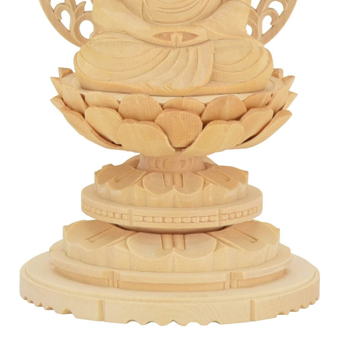 仏像 本尊 座弥陀 白木 丸台 2.5寸 特徴 5